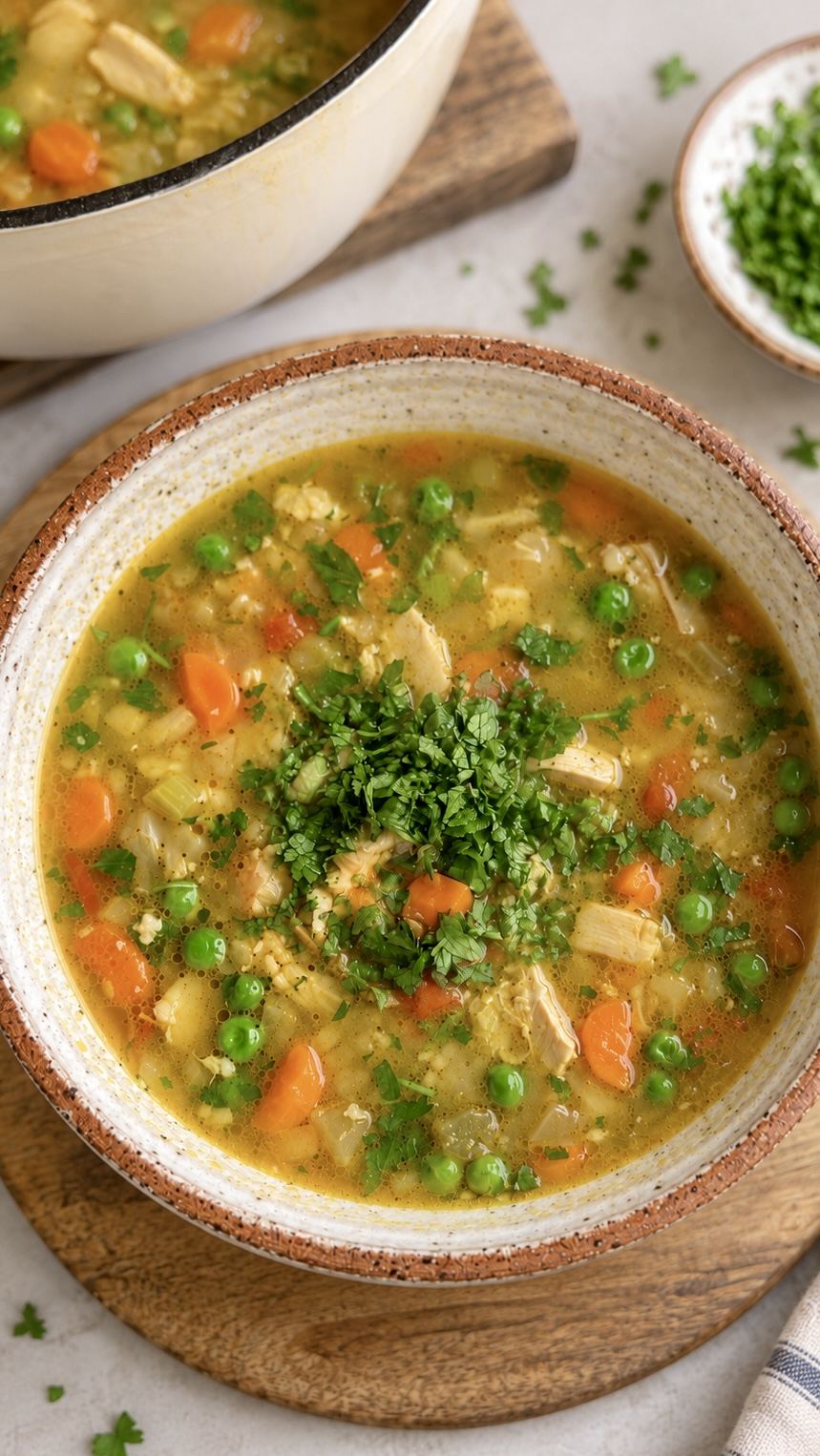 Golden Chicken Soup with Turmeric and Ginger