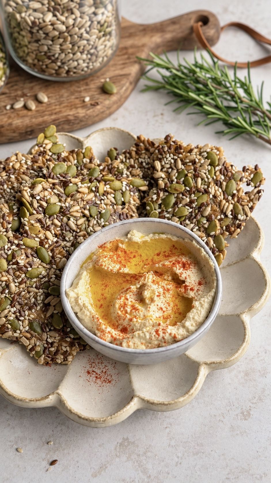 Easy Rosemary Seed Crackers (Gluten-Free)